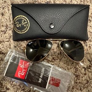 Ray-Ban Aviator Small RB3044 52mm Gold G15 Lenses Classic Pilot Sunglasses